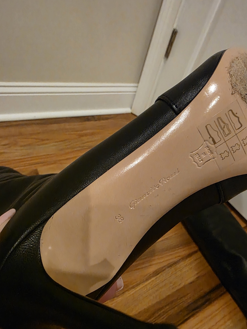 Gianvito Rossi Black Leather Over-the-Knee Stiletto Boots 38 - Picture 6 of 9